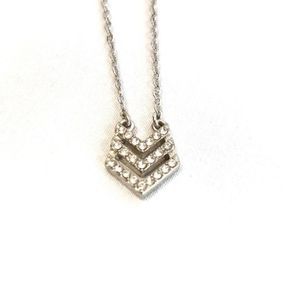 Lia Sophia Chevron Crystal Necklace